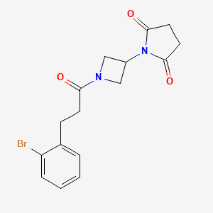 1-(1-(3-(2-Bromophenyl)propanoyl)azetidin-3-yl)pyrrolidine-2,5-dione