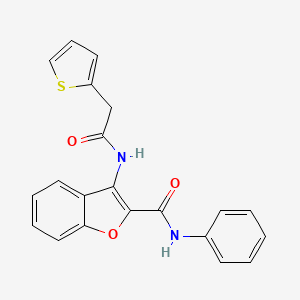 N-phenyl-3-(2-(thiophen-2-yl)acetamido)benzofuran-2-carboxamide