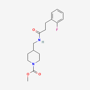 Methyl 4-((3-(2-fluorophenyl)propanamido)methyl)piperidine-1-carboxylate