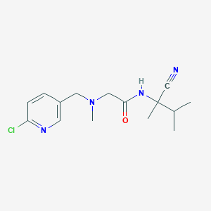 2-[(6-Chloropyridin-3-yl)methyl-methylamino]-N-(2-cyano-3-methylbutan-2-yl)acetamide