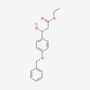 molecular formula C18H20O4 B2913752 3-[4-(苄氧基)苯基]-3-羟基丙酸乙酯 CAS No. 328396-03-8