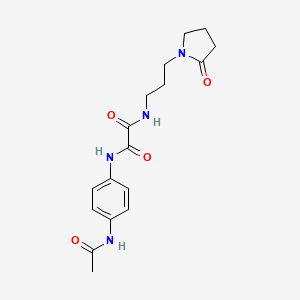 molecular formula C17H22N4O4 B2913754 N'-(4-acetamidophenyl)-N-[3-(2-oxopyrrolidin-1-yl)propyl]oxamide CAS No. 899748-66-4