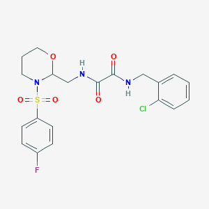 N1-(2-chlorobenzyl)-N2-((3-((4-fluorophenyl)sulfonyl)-1,3-oxazinan-2-yl)methyl)oxalamide