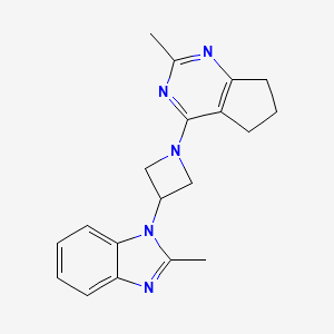 2-methyl-1-(1-{2-methyl-5H,6H,7H-cyclopenta[d]pyrimidin-4-yl}azetidin-3-yl)-1H-1,3-benzodiazole