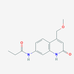 N-(4-(methoxymethyl)-2-oxo-1,2-dihydroquinolin-7-yl)propionamide