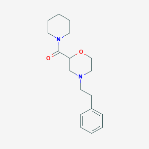 molecular formula C18H26N2O2 B2913768 [4-(2-Phenylethyl)morpholin-2-yl]-piperidin-1-ylmethanone CAS No. 2415466-40-7