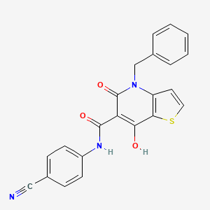 molecular formula C22H15N3O3S B2913772 1-[4-(butyrylamino)benzoyl]-N-(3-methylbutyl)piperidine-4-carboxamide CAS No. 1351794-32-5