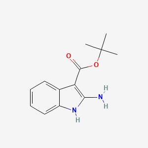 molecular formula C13H16N2O2 B2913773 Tert-butyl 2-amino-1H-indole-3-carboxylate CAS No. 1429329-46-3