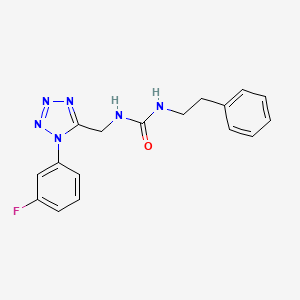 1-((1-(3-fluorophenyl)-1H-tetrazol-5-yl)methyl)-3-phenethylurea