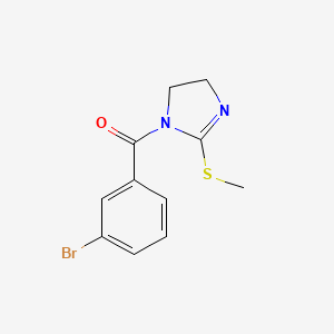 molecular formula C11H11BrN2OS B2913783 (3-bromophenyl)(2-(methylthio)-4,5-dihydro-1H-imidazol-1-yl)methanone CAS No. 851863-25-7