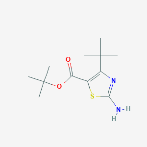 molecular formula C12H20N2O2S B2913786 Tert-butyl 2-amino-4-tert-butyl-1,3-thiazole-5-carboxylate CAS No. 2248357-72-2