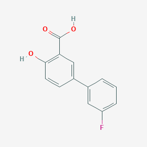 molecular formula C13H9FO3 B2913787 3'-Fluoro-4-hydroxy-[1,1'-biphenyl]-3-carboxylic acid CAS No. 22494-43-5
