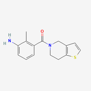 molecular formula C15H16N2OS B2913792 2-methyl-3-{4H,5H,6H,7H-thieno[3,2-c]pyridine-5-carbonyl}aniline CAS No. 926262-46-6