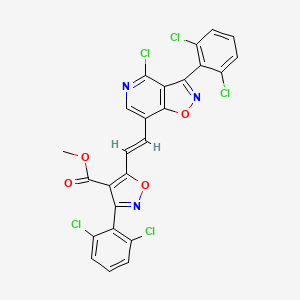 methyl 5-[(E)-2-[4-chloro-3-(2,6-dichlorophenyl)-[1,2]oxazolo[4,5-c]pyridin-7-yl]ethenyl]-3-(2,6-dichlorophenyl)-1,2-oxazole-4-carboxylate