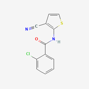 2-chloro-N-(3-cyanothiophen-2-yl)benzamide