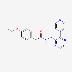 molecular formula C20H20N4O2 B2913805 2-(4-乙氧基苯基)-N-{[3-(吡啶-4-基)吡嗪-2-基]甲基}乙酰胺 CAS No. 2097910-23-9