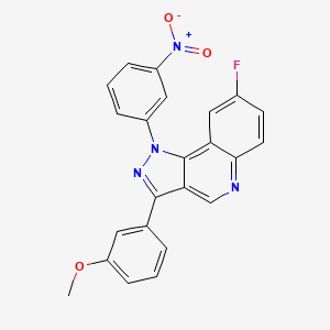 8-fluoro-3-(3-methoxyphenyl)-1-(3-nitrophenyl)-1H-pyrazolo[4,3-c]quinoline