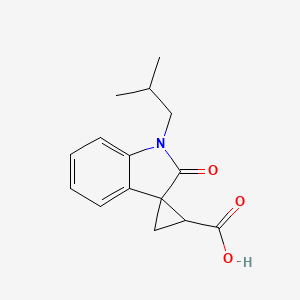 1'-Isobutyl-2'-oxospiro[cyclopropane-1,3'-indoline]-2-carboxylic acid
