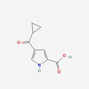 molecular formula C9H9NO3 B2913817 4-(环丙基羰基)-1H-吡咯-2-羧酸 CAS No. 477848-67-2