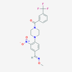 3-nitro-4-{4-[3-(trifluoromethyl)benzoyl]piperazino}benzenecarbaldehyde O-methyloxime