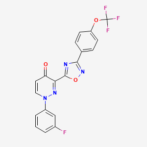molecular formula C19H10F4N4O3 B2913822 N-(2-ethoxybenzyl)-2-(2-oxo-3-phenyl-2,3-dihydro-1H-imidazo[4,5-b]pyridin-1-yl)acetamide CAS No. 1116076-91-5