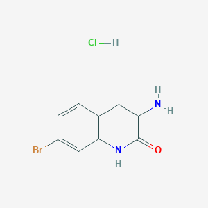 molecular formula C9H10BrClN2O B2913826 3-Amino-7-bromo-3,4-dihydroquinolin-2(1H)-one hydrochloride CAS No. 127920-19-8