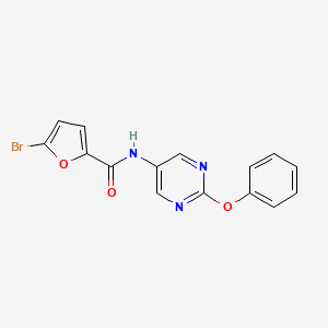 molecular formula C15H10BrN3O3 B2913832 5-溴-N-(2-苯氧基嘧啶-5-基)呋喃-2-甲酰胺 CAS No. 1396766-72-5