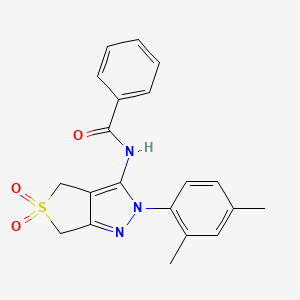 B2913839 N-(2-(2,4-dimethylphenyl)-5,5-dioxido-4,6-dihydro-2H-thieno[3,4-c]pyrazol-3-yl)benzamide CAS No. 681268-23-5