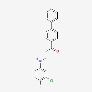 1-[1,1'-Biphenyl]-4-yl-3-(3-chloro-4-fluoroanilino)-1-propanone