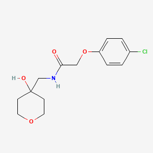 molecular formula C14H18ClNO4 B2913856 2-(4-chlorophenoxy)-N-((4-hydroxytetrahydro-2H-pyran-4-yl)methyl)acetamide CAS No. 1351644-82-0