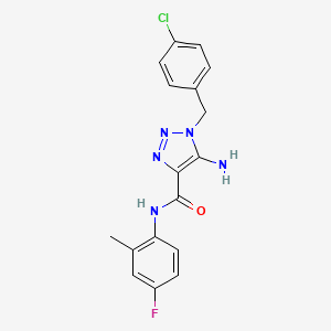 5-amino-1-(4-chlorobenzyl)-N-(4-fluoro-2-methylphenyl)-1H-1,2,3-triazole-4-carboxamide