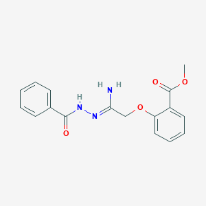 methyl 2-[(2Z)-2-amino-2-[(phenylformamido)imino]ethoxy]benzoate