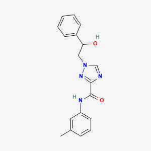 molecular formula C18H18N4O2 B2913872 1-(2-hydroxy-2-phenylethyl)-N-(3-methylphenyl)-1H-1,2,4-triazole-3-carboxamide CAS No. 2108944-15-4