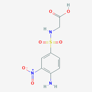 molecular formula C8H9N3O6S B2913876 2-(4-氨基-3-硝基苯磺酰胺基)乙酸 CAS No. 742094-63-9