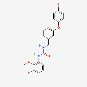 molecular formula C22H21FN2O4 B2913877 1-(2,3-二甲氧基苯基)-3-(3-(4-氟苯氧基)苄基)脲 CAS No. 1207008-37-4