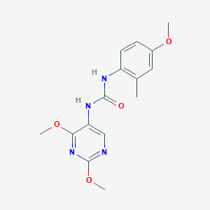 molecular formula C15H18N4O4 B2913892 1-(2,4-Dimethoxypyrimidin-5-yl)-3-(4-methoxy-2-methylphenyl)urea CAS No. 1448071-40-6