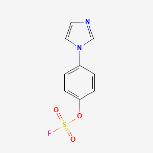 molecular formula C9H7FN2O3S B2913898 1-(4-Fluorosulfonyloxyphenyl)imidazole CAS No. 2411267-97-3