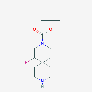 molecular formula C14H25FN2O2 B2913900 tert-Butyl 1-fluoro-3,9-diazaspiro[5.5]undecane-3-carboxylate CAS No. 1263178-12-6