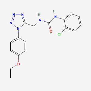 molecular formula C17H17ClN6O2 B2913903 1-(2-氯苯基)-3-((1-(4-乙氧苯基)-1H-四唑-5-基)甲基)脲 CAS No. 1005306-90-0