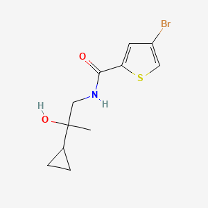 molecular formula C11H14BrNO2S B2913904 4-溴-N-(2-环丙基-2-羟基丙基)噻吩-2-甲酰胺 CAS No. 1795411-55-0