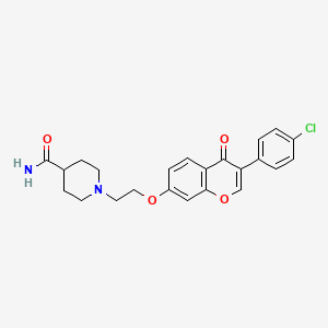 molecular formula C23H23ClN2O4 B2913917 1-(2-((3-(4-氯苯基)-4-氧代-4H-色满-7-基)氧基)乙基)哌啶-4-甲酰胺 CAS No. 903855-60-7