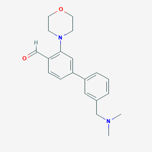 4-[3-[(Dimethylamino)methyl]phenyl]-2-morpholin-4-ylbenzaldehyde