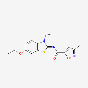 (E)-N-(6-ethoxy-3-ethylbenzo[d]thiazol-2(3H)-ylidene)-3-methylisoxazole-5-carboxamide
