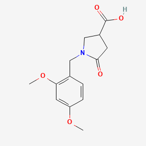 molecular formula C14H17NO5 B2913930 1-(2,4-二甲氧基苄基)-5-氧代吡咯烷-3-羧酸 CAS No. 304858-45-5