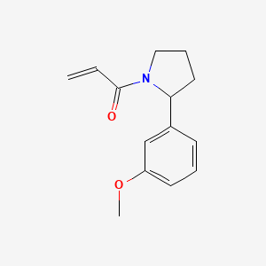 molecular formula C14H17NO2 B2913931 1-[2-(3-Methoxyphenyl)pyrrolidin-1-yl]prop-2-en-1-one CAS No. 1184514-80-4
