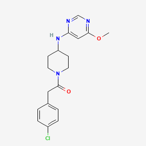 2-(4-Chlorophenyl)-1-{4-[(6-methoxypyrimidin-4-yl)amino]piperidin-1-yl}ethan-1-one