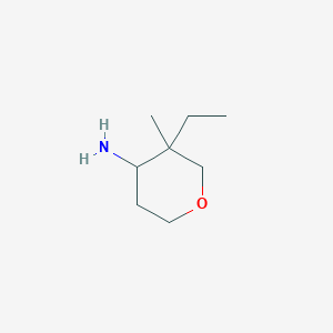 molecular formula C8H17NO B2913936 3-乙基-3-甲基氧杂-4-胺 CAS No. 2228808-13-5