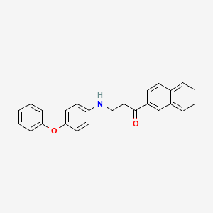 molecular formula C25H21NO2 B2913939 1-(2-萘基)-3-(4-苯氧基苯胺基)-1-丙酮 CAS No. 882073-39-4
