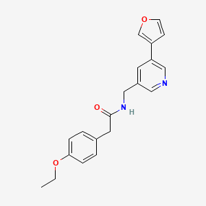 2-(4-ethoxyphenyl)-N-((5-(furan-3-yl)pyridin-3-yl)methyl)acetamide