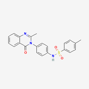 4-methyl-N-[4-(2-methyl-4-oxoquinazolin-3-yl)phenyl]benzenesulfonamide